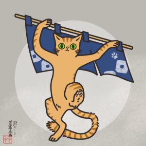 浮世絵「踊る猫」に憧れる猫たち　#029