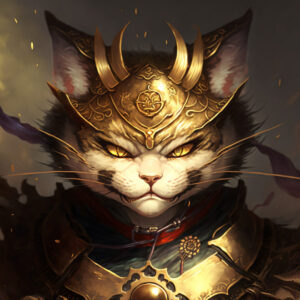 NFTアート_The strongest cat guardian deity_ともさん