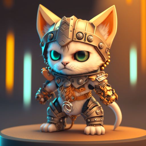 NFT_トリトリ_cyborg Gladiator cats 3